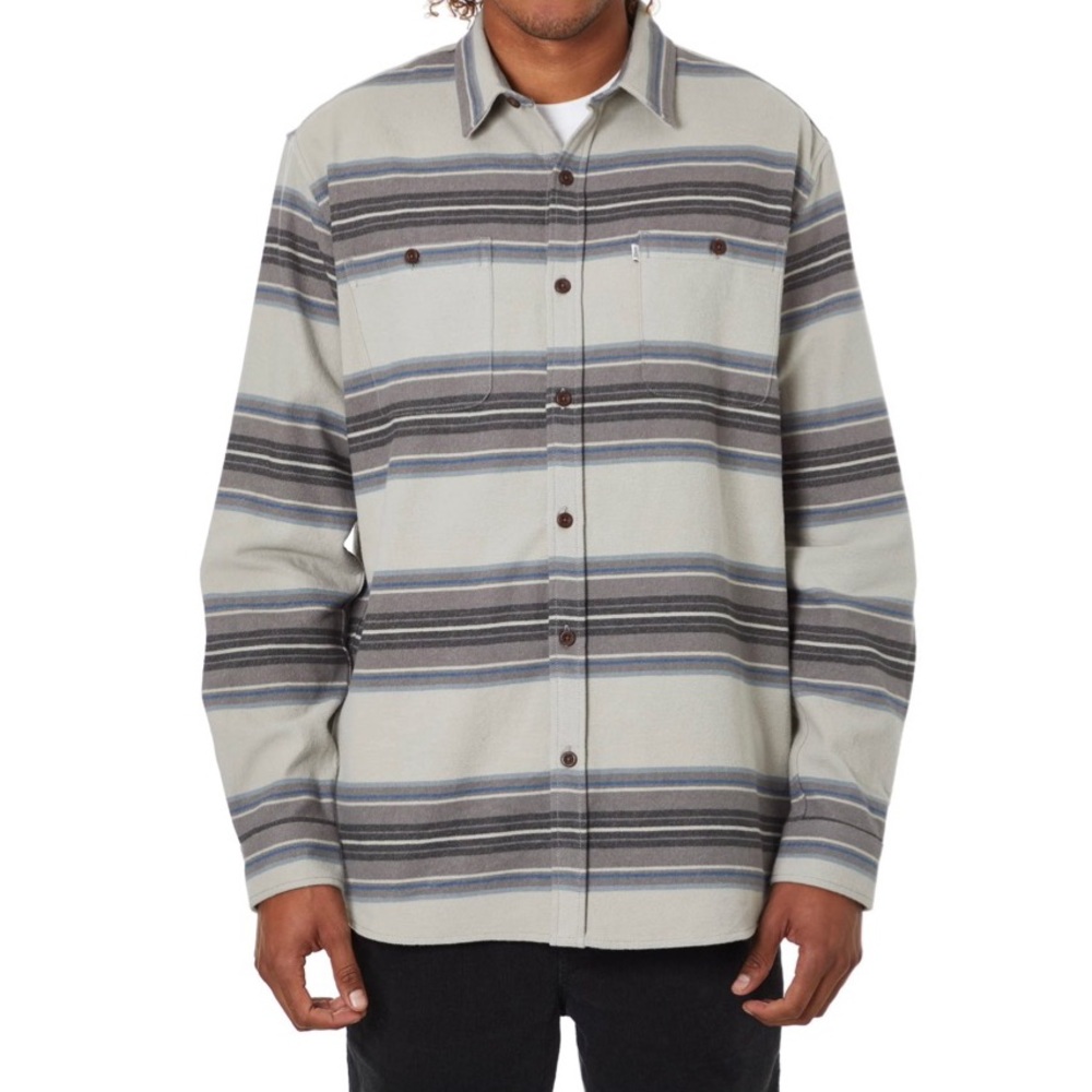 Katin Men’s Sierra Flannel 100% Cotton Shirt Jacket Striped Shacket Size XL